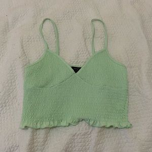 rubber cropped tank top